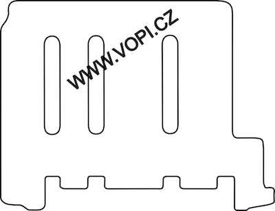 Textil-Autoteppiche Nissan Primastar 9 míst zadní sada 2003 - Carfit (3249)